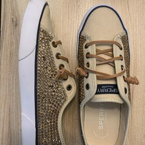 SPERRY rhinestone studded sneaker
